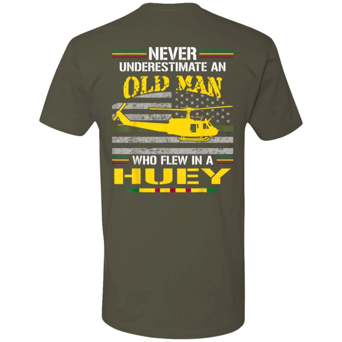 Old Man who Flew in a Huey Premium Short Sleeve T-Shirt