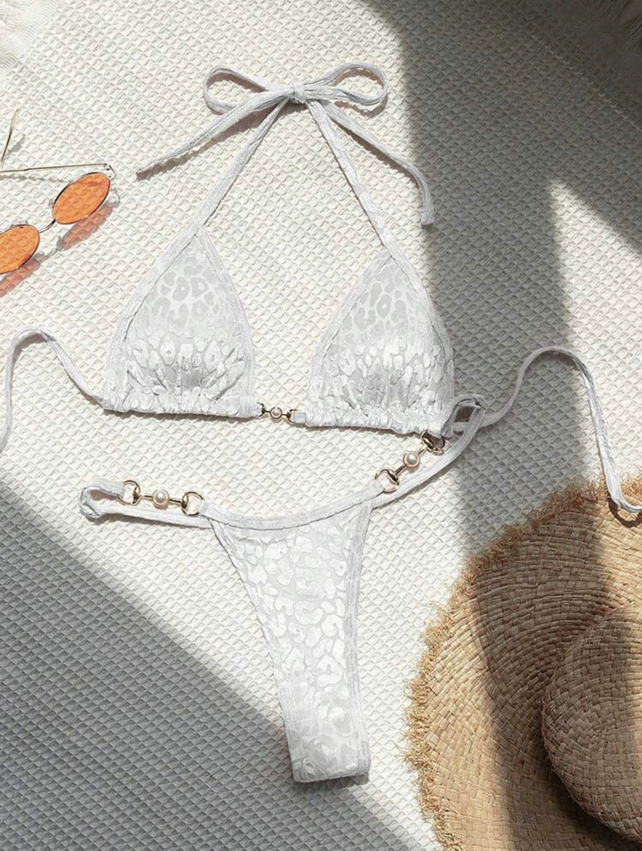 Bikini T-Back Sexy Sexy Split Swimsuit Hot Spring Leopard Print Bikini