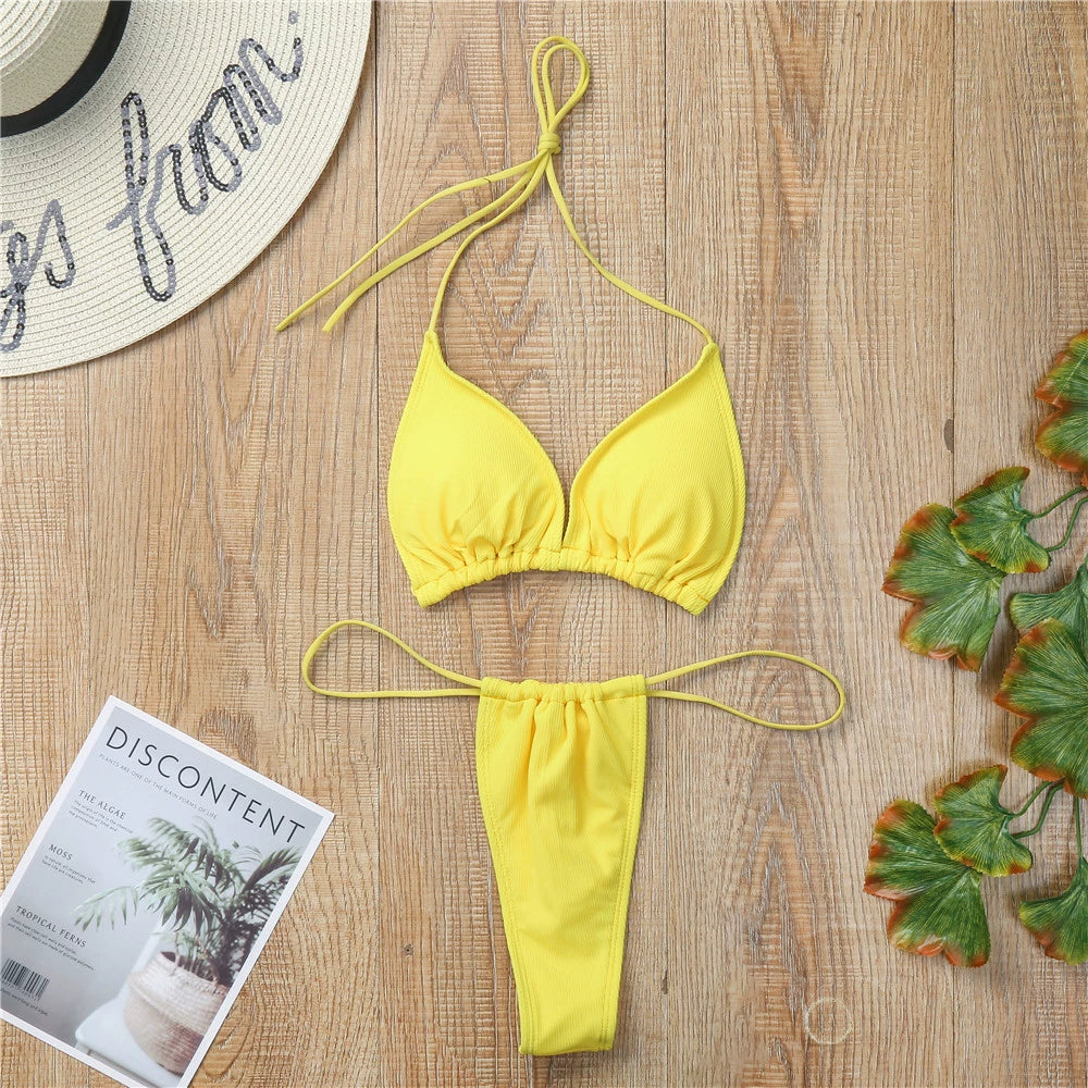 Bikini Hot Sexy Triangle Cup Swimsuit Swimwear Bikini Triangle Swimsuit