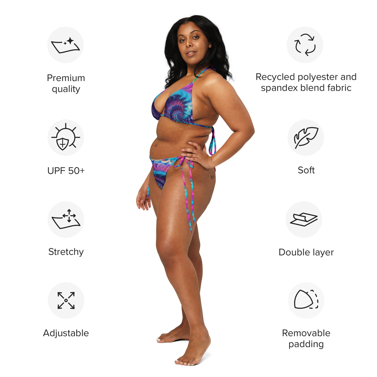 Trippoe Hooks Trippie Wave Recycled String Bikini