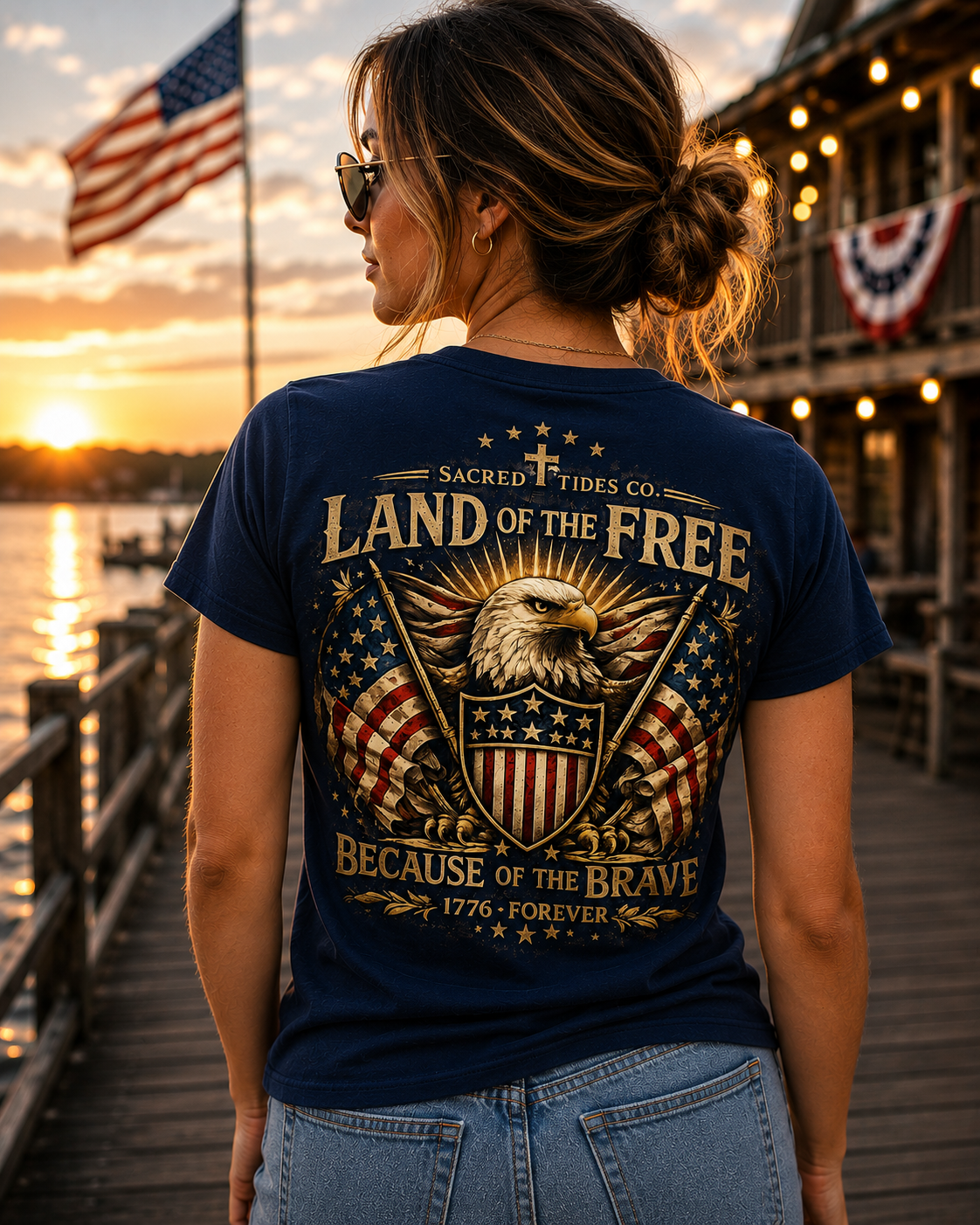 Land of The Free Softstyle Tee