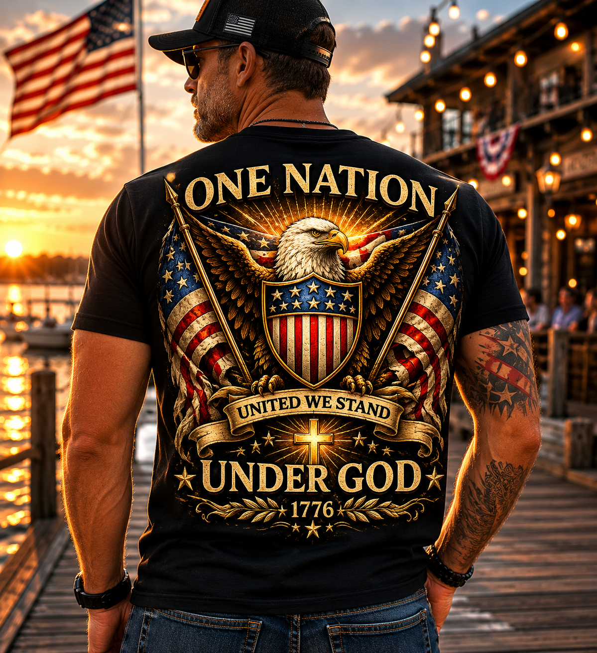 One Nation Under God Softstyle Tee