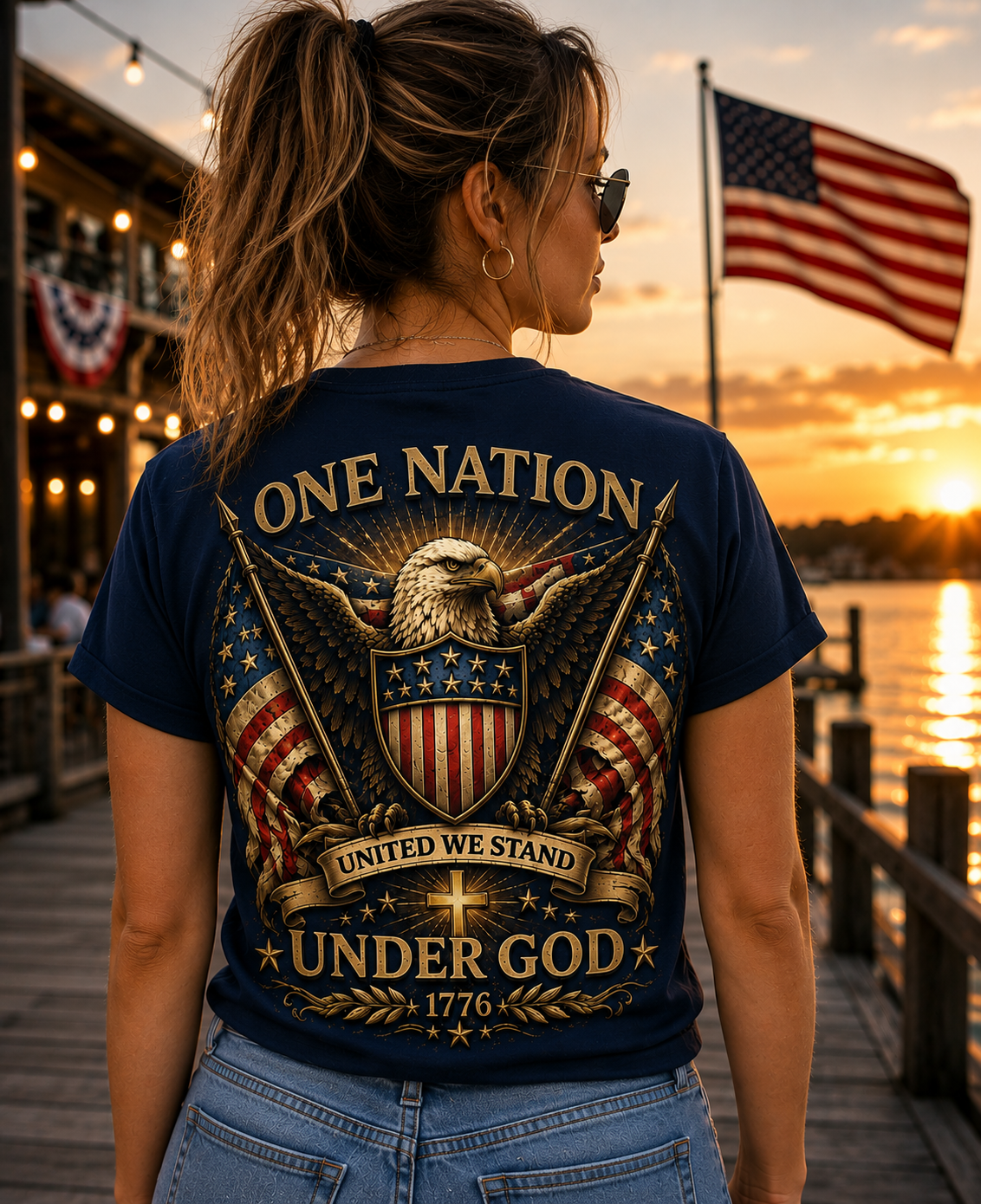 One Nation Under God Softstyle Tee