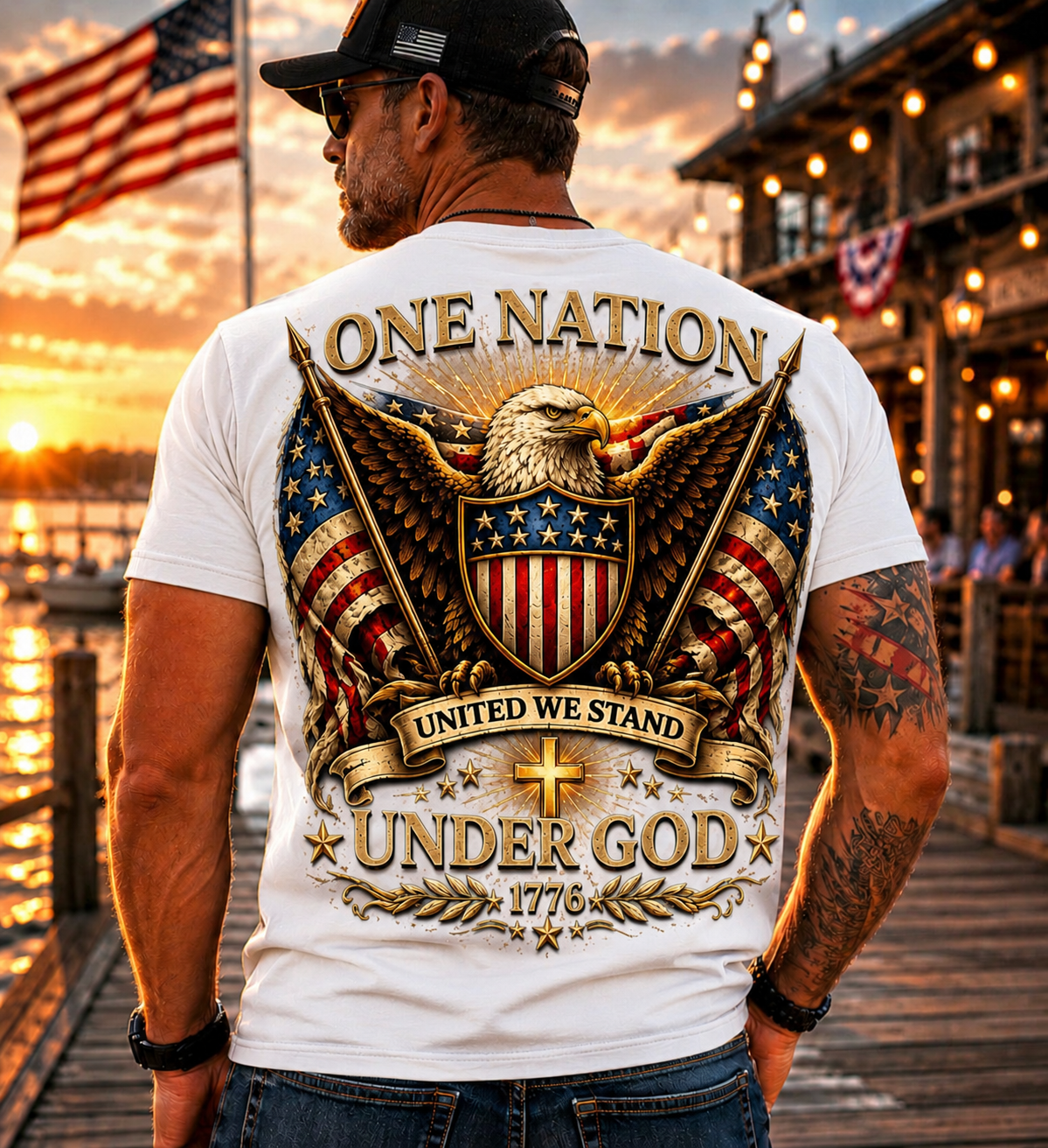 One Nation Under God Softstyle Tee