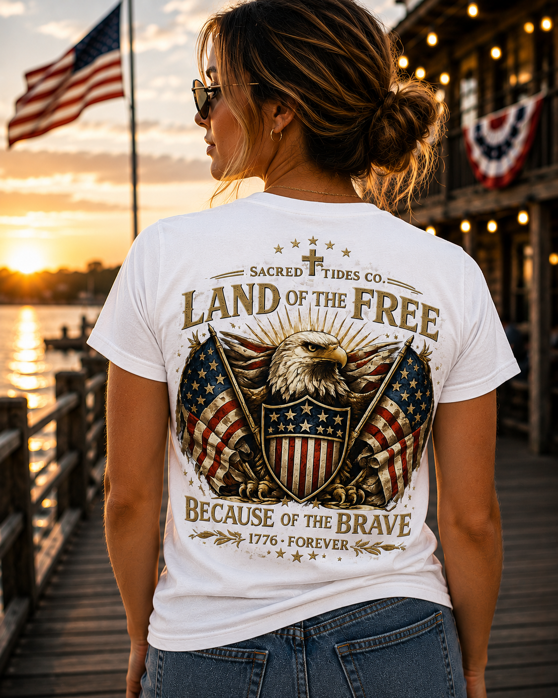 Land of The Free Softstyle Tee