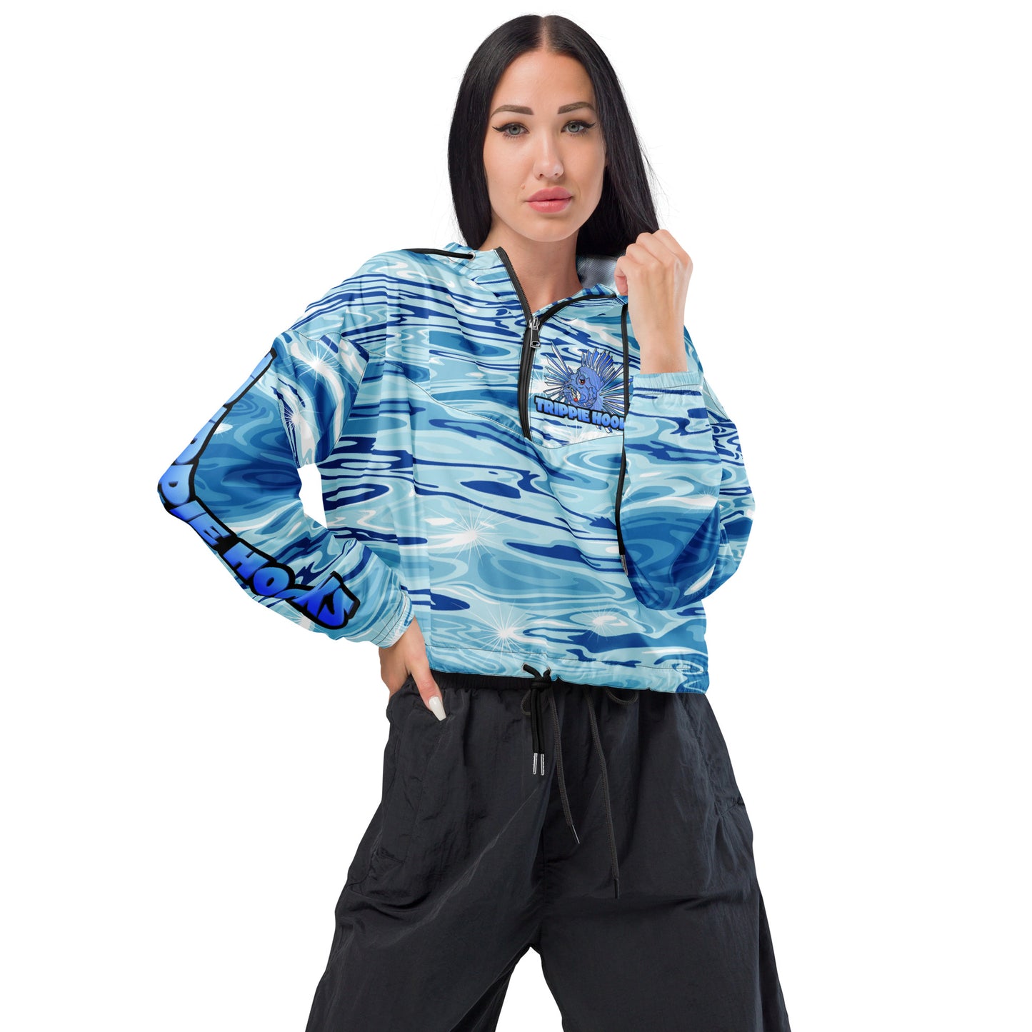 TRIPPIE HOOKS Ocean Women’s cropped windbreaker