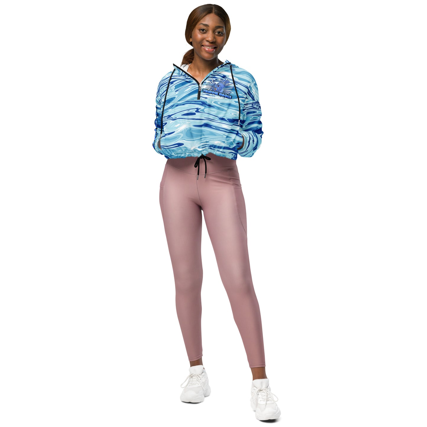 TRIPPIE HOOKS Ocean Women’s cropped windbreaker