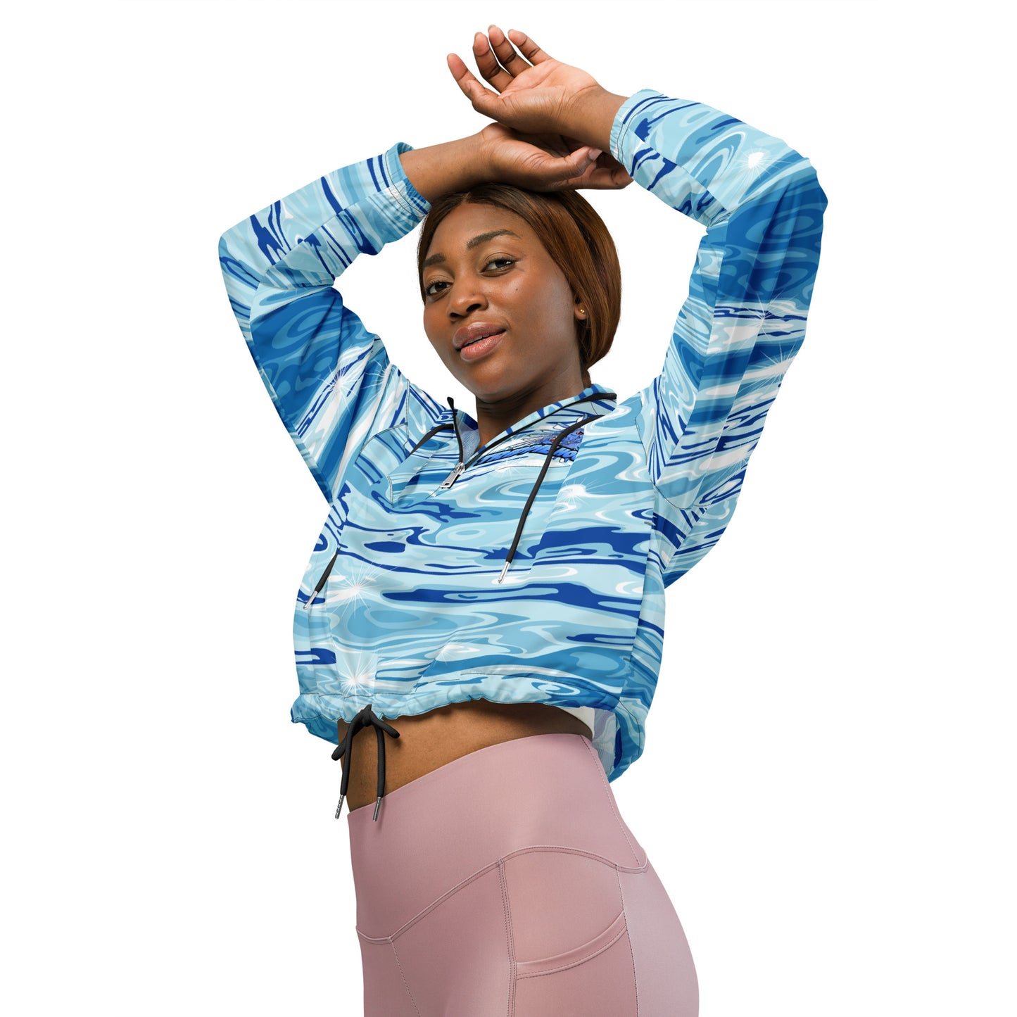 TRIPPIE HOOKS Ocean Women’s cropped windbreaker